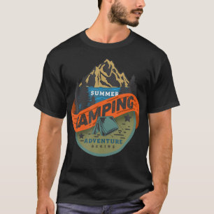 Camiseta Começa a Aventura de Camping de Verão
