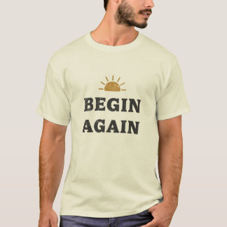 Camiseta Começar de Novo — Motivação Minimalista
