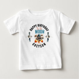 Camiseta começar dois para a lua 2º aniversário Espaço