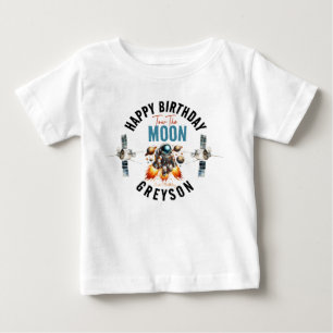 Camiseta começar dois para a lua 2º aniversário Espaço