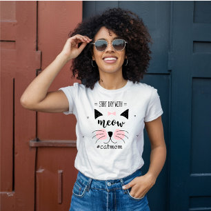 Camiseta Começar o dia com um meow, Hashtag Catman