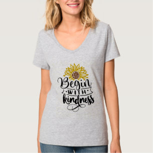 Camiseta Comece com gentileza a camisa-T