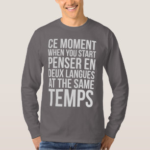 Camiseta Comece En Deux Langues de Penser nos mesmos Temps
