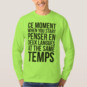 Camiseta Comece En Deux Langues de Penser nos mesmos Temps