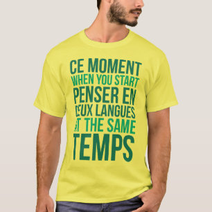 Camiseta Comece En Deux Langues de Penser nos mesmos Temps