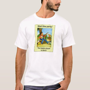 Camiseta Comece o partido! O jogador do banjo está aqui!