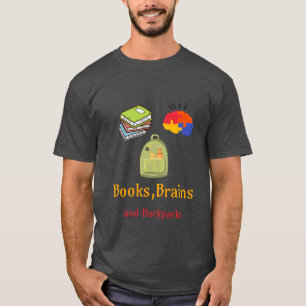 Camiseta Começo Da Escola De Cérebros E Mochilas