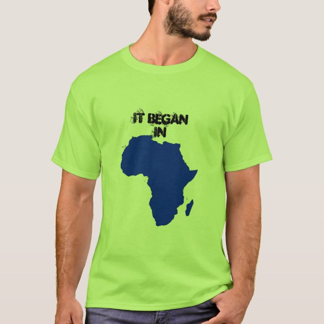 Camiseta COMEÇOU em África (Frente)