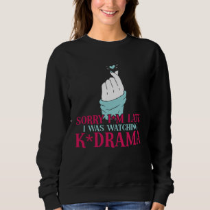 Camiseta Comédia coreana drama Desculpe o atraso Estava ass