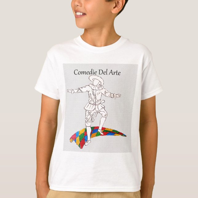 Camiseta comédia del arte harlequin (Frente)