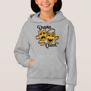 Camiseta Comédia Dourada e Teatro Tragédia Máscara Rainha D