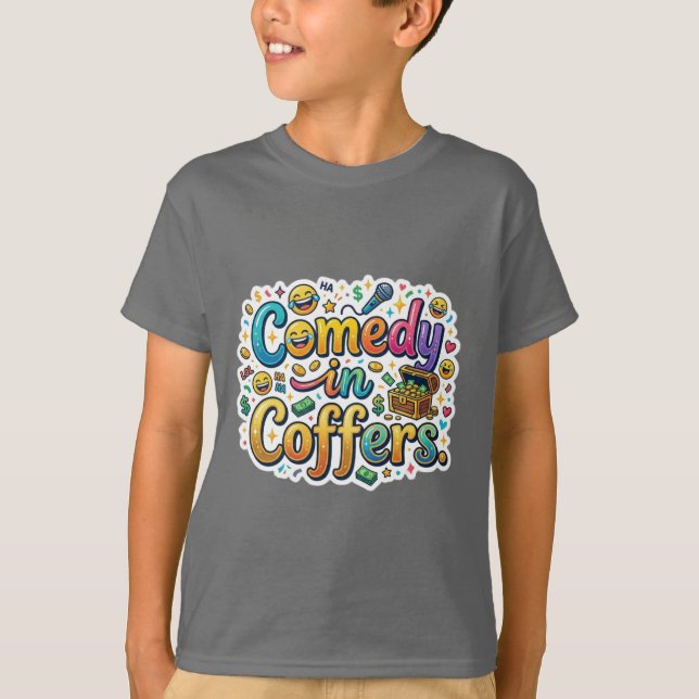 Camiseta Comédia em Cofres (Frente)