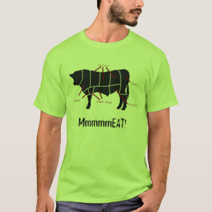 Camiseta Comedor da carne! A carne saboroso engraçada cort