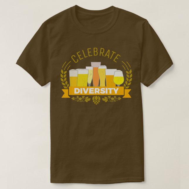 Camiseta Comemora o sabor cervejeiro da Diversidade (Frente do Design)