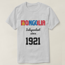 Camiseta Comemoração da independência da Bandeira da Mongól