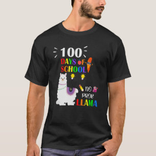 Camiseta Comemoração de 100 Dias de Escola NoProb Llama Cri