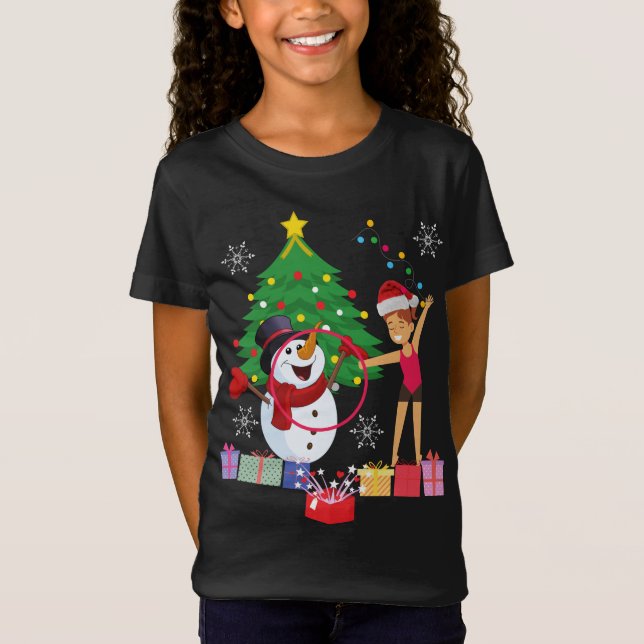 Camiseta Comemoração de Natal da ginástica Rítmica (Frente)