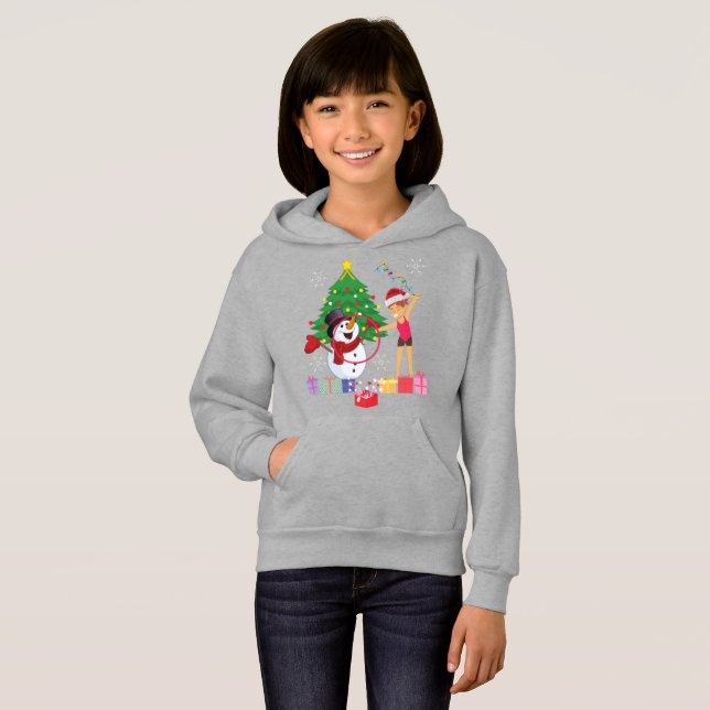 Camiseta Comemoração de Natal da ginástica Rítmica (Frente Completa)