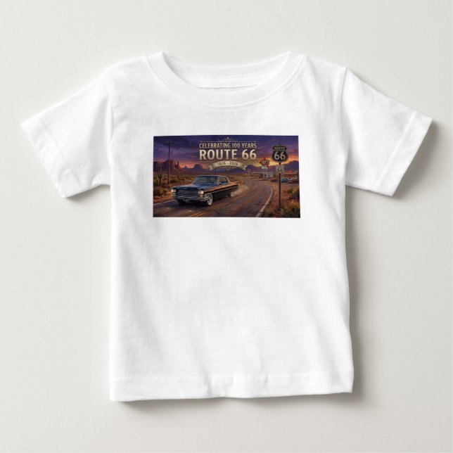 Camiseta Comemorando 100 Anos: Rota 66   (Frente)