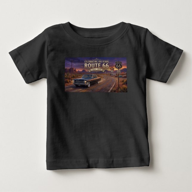 Camiseta Comemorando 100 Anos: Rota 66   (Frente)