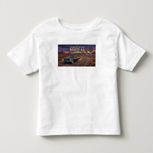 Camiseta Comemorando 100 Anos: Rota 66  (Frente)