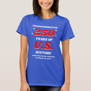 Camiseta Comemorando 250 Anos de História dos EUA