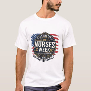 Camiseta Comemorando a Semana dos Enfermeiros 2026 Desenho 