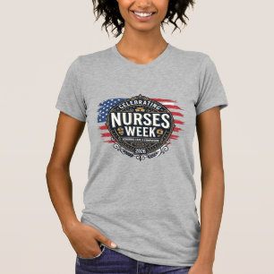 Camiseta Comemorando a Semana dos Enfermeiros de 2026 Des P