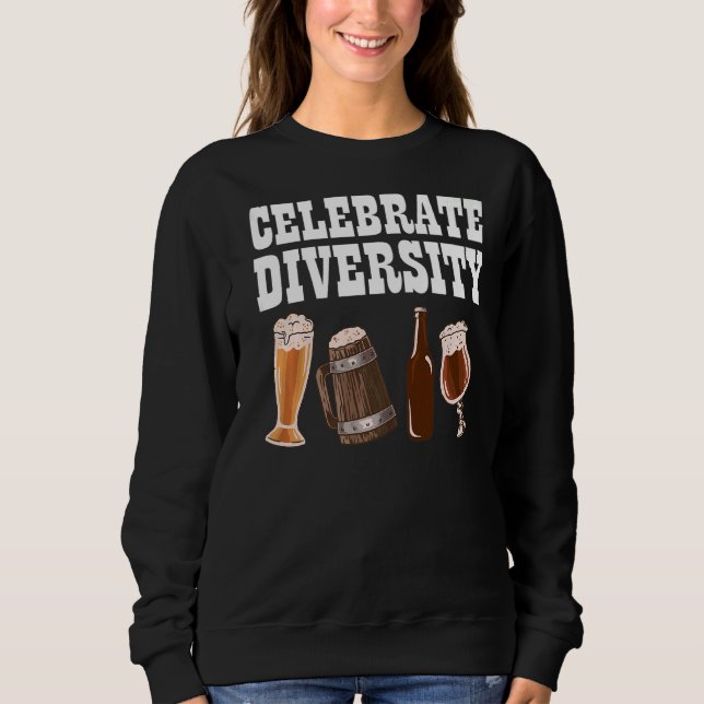 Camiseta Comemorar a Diversidade Beber Criação de Artesanat (Frente)