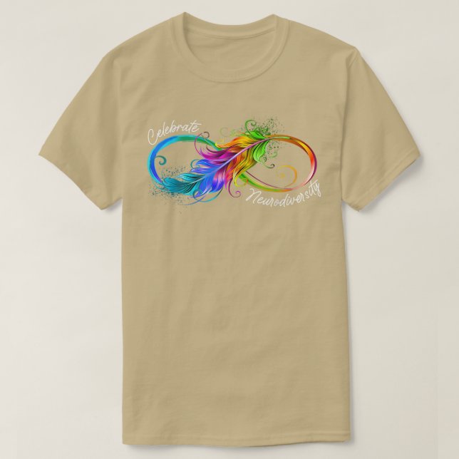 Camiseta Comemorar a Neurodiversity ADHD Merece apreciação (Frente do Design)