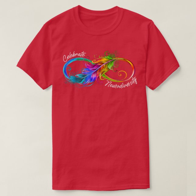 Camiseta Comemorar a Neurodiversity ADHD Merece apreciação (Frente do Design)