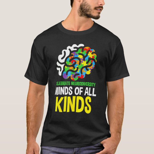 Camiseta Comemorar As Mentes Da Neurodiversidade De Todos O (Frente)