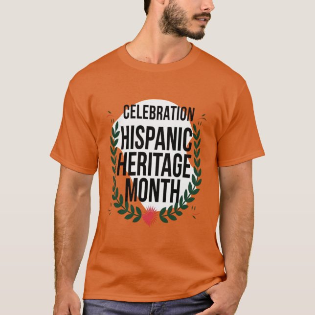 Camiseta comemorar mês do patrimônio hispânico (Frente)