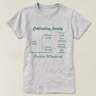 Camiseta comemorativa de 3 gerações e nome do grup