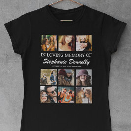 Camiseta Comemorativa de 9 Fotos - Em Memória Cari