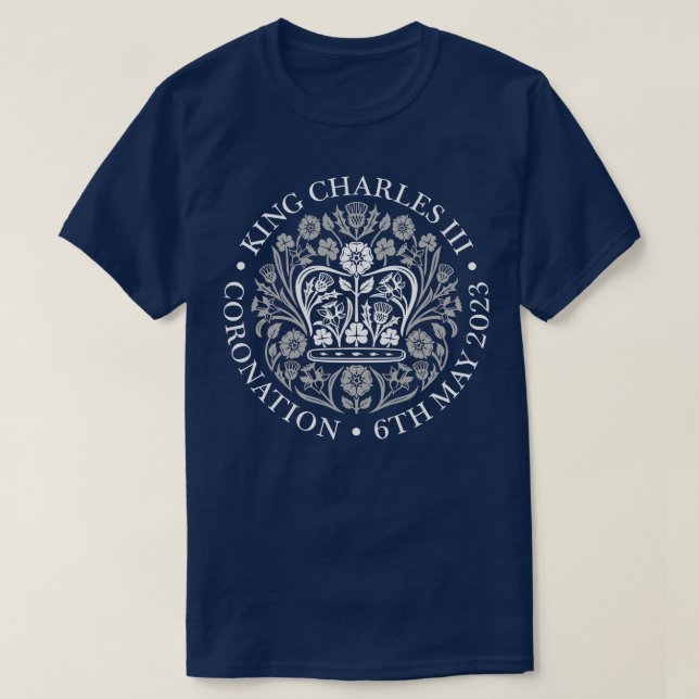 CAMISETA COMEMORATIVA KING CHARLES III CORONATION (Frente do Design)