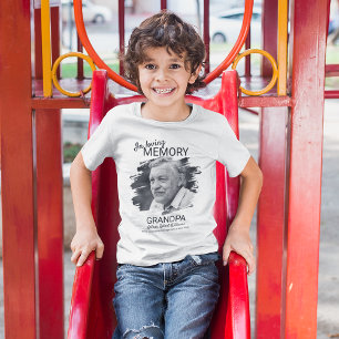 Camiseta Comemorativa Moderna Crianças Avô Fot