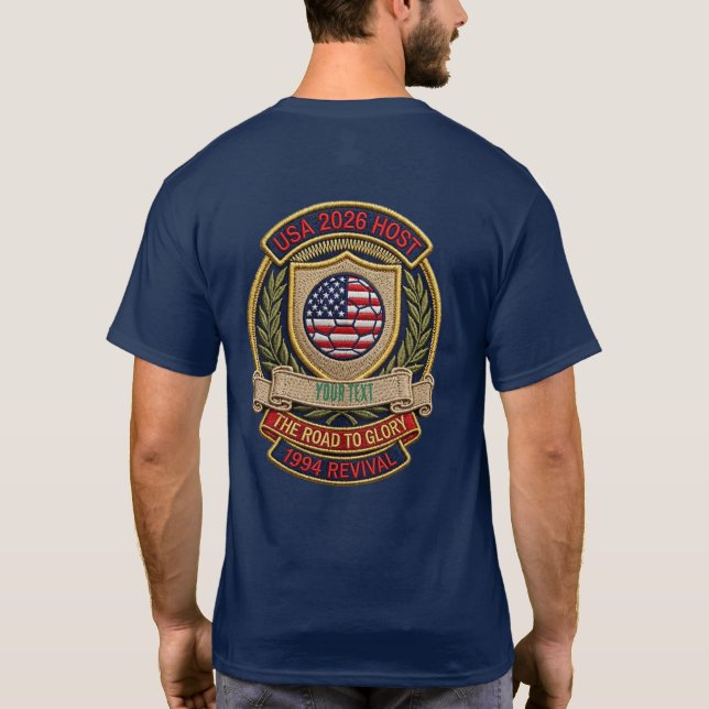 Camiseta Comemorativa Personalizada EUA 2026 - 199 (Verso)