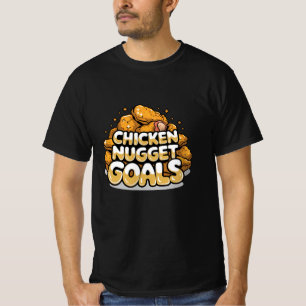 Camiseta Comemore os nuggets de frango com Trabalho de arte
