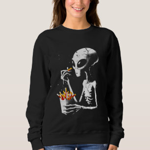 Camiseta Comendo alienígenas Fritas Francesas - Alienígena