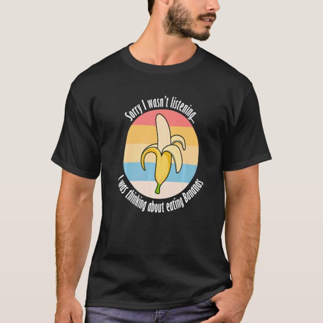 Camiseta Comendo bananas Frutas exóticas (Frente)
