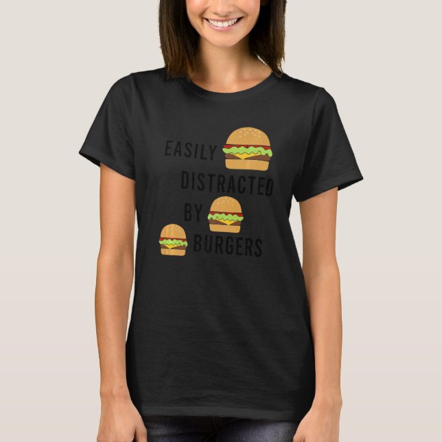 Camiseta Comendo Burger de Citação de Citação de Comida Ráp (Frente)