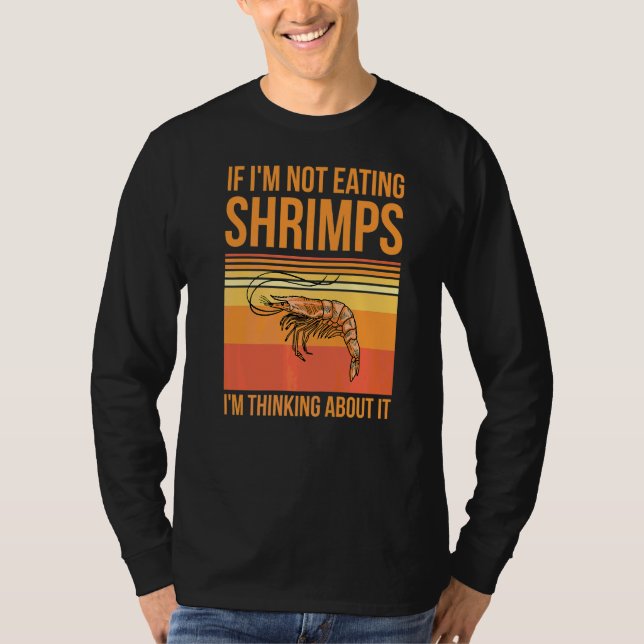 Camiseta Comendo Camarões Para Um Ventilador De Marisco (Frente)