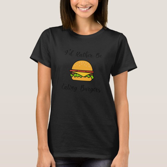 Camiseta Comendo Hamburgers Deliciosos Cheeseburger de Comi (Frente)