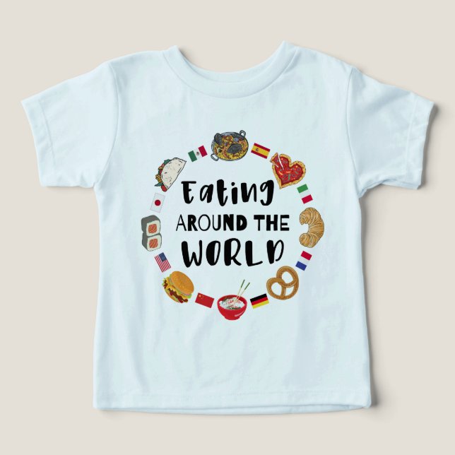 Camiseta Comendo pelo mundo (Design frontal)