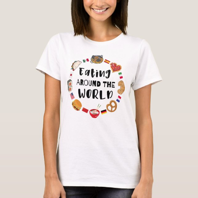 Camiseta Comendo pelo mundo (Frente)