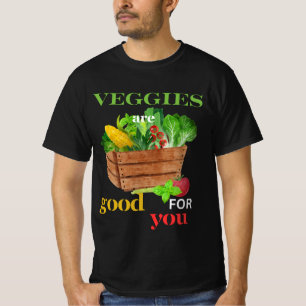 Camiseta Comendo saudável, vegetais são bons para você