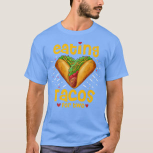 Camiseta comendo tacos para dois anúncios de gravidez gêner