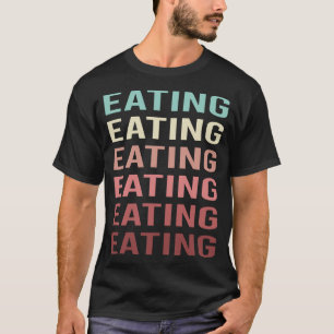 Camiseta Comendo Texto Colorido