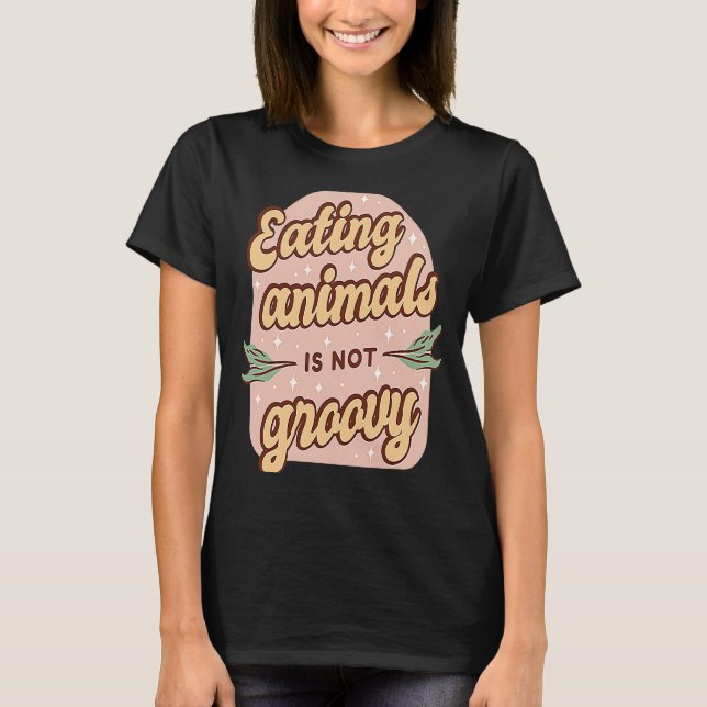 Camiseta Comer Animais Não É Vegetaria De Vegan (Frente)